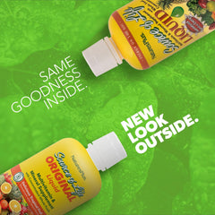 NaturesPlus Source of Life Liquid poured into a glass highlighting fast-absorbing multivitamin benefits.