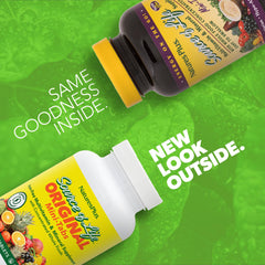 NaturesPlus Source of Life No Iron Mini-Tabs bottle label highlights no iron formula
