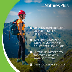 NaturesPlus Source of Life Women liquid nutrients highlight whole-food components for daily energy support
