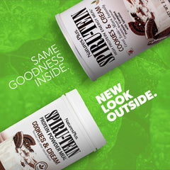 NaturesPlus SPIRU-TEIN shake with rice, pea, and soy protein blend.