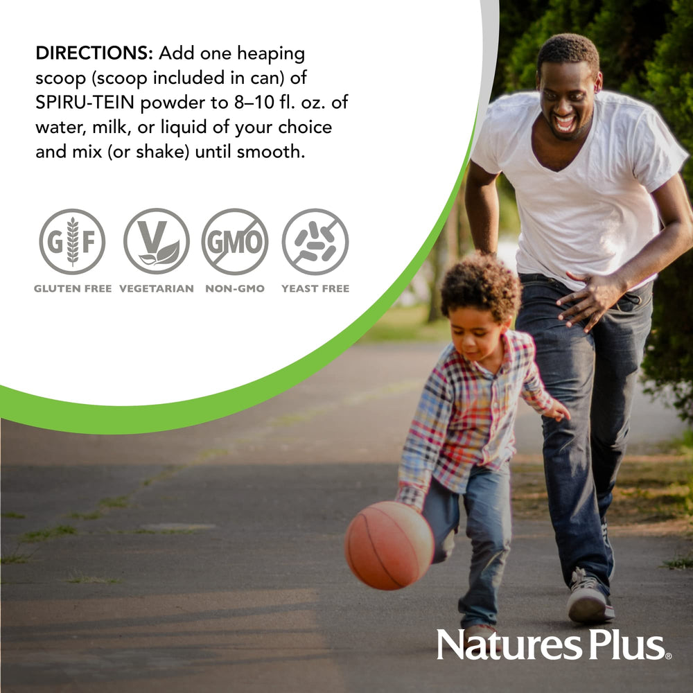 NaturesPlus SpirU-Tein strawberry packaging design communicates freshness and quality.