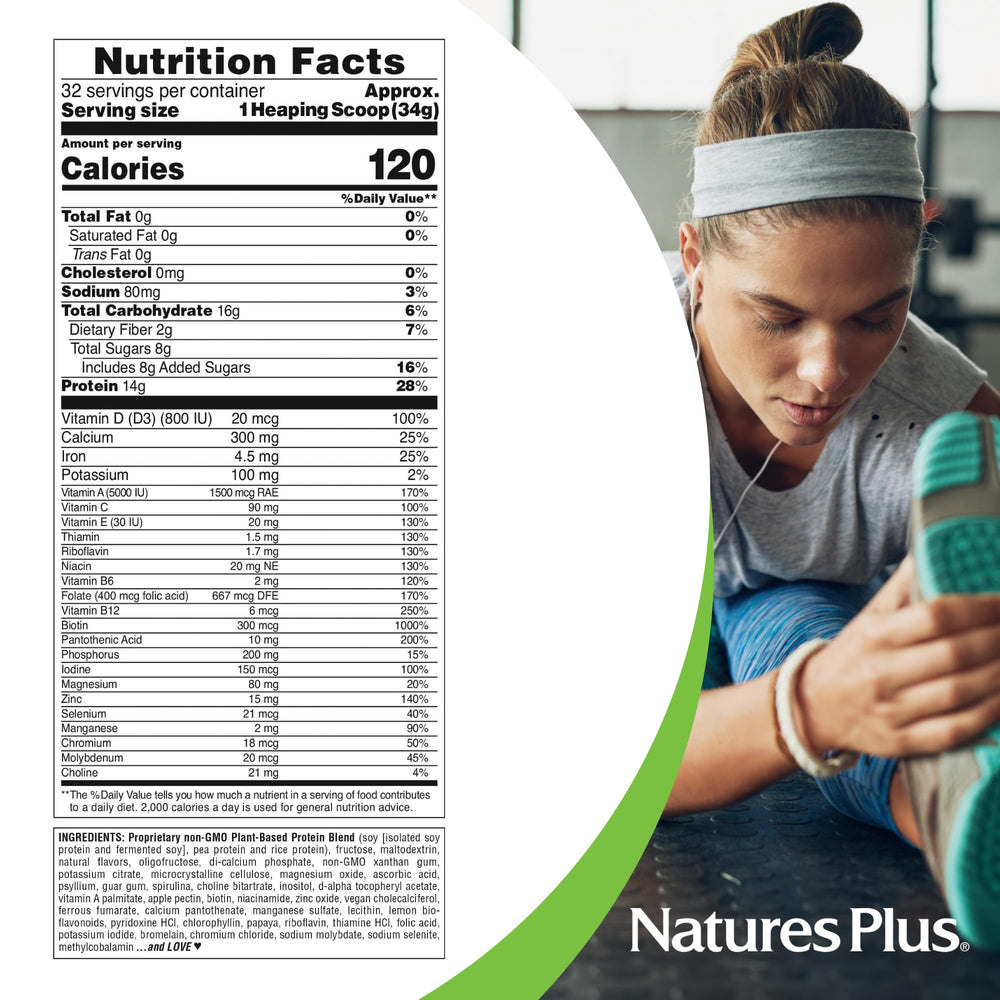 Scoop and bag of Spirutein Banana illustrate easy portioning for on-the-go