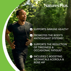 NaturesPlus sustained-release tablet graphic shows gradual vitamin release.
