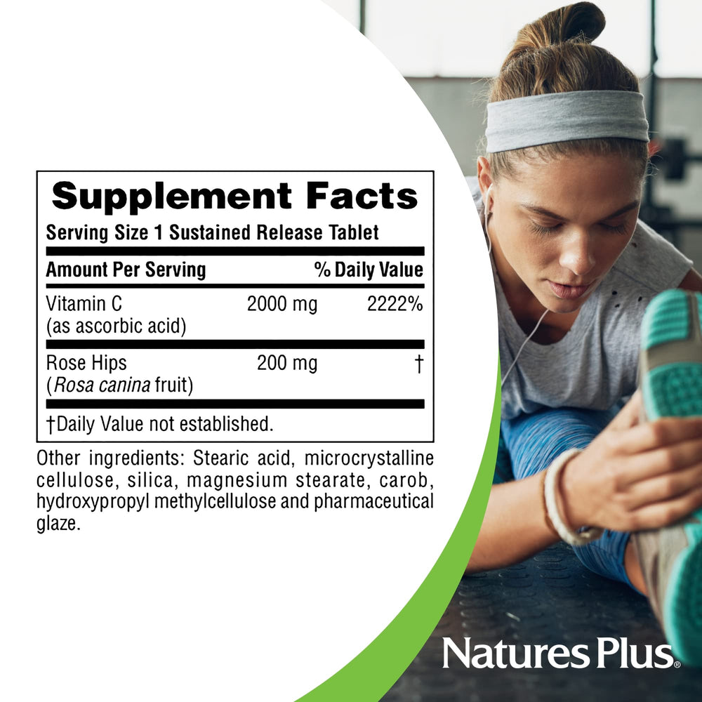 NaturesPlus Ultra-C label close-up emphasizing gluten-free and allergen-free certification