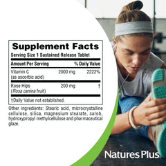 Glass of water with NaturesPlus Ultra C for easy daily intake.