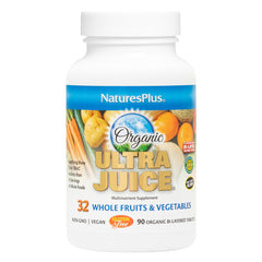 NaturesPlus Ultra Juice bottle front showing USDA Organic blend for daily energy.