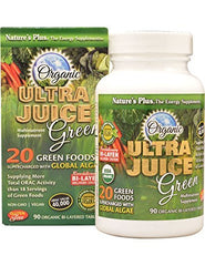 NaturesPlus Ultra Juice Green bottle and pack showcasing immune-supporting greens.