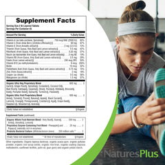 NaturesPlus Ultra Juice probiotics with 250 million Bifidobacterium support digestion.