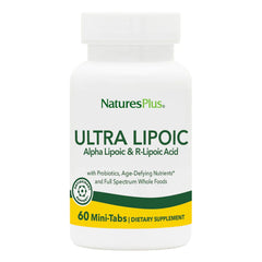 NaturesPlus Ultra Lipoic bottle front, a trusted daily antioxidant supplement for energy support.
