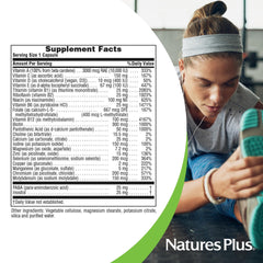 NaturesPlus Ultra One Daily Iron Free packaging demonstrates everyday wellness on the go.