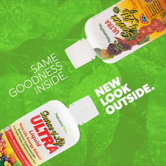 NaturesPlus Ultra Source of Life Liquid pour showing easy daily serving