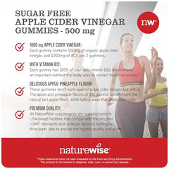 NatureWise gummies bottle pouring depicts quick daily dosage during busy mornings