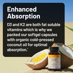 NatureWise D3 + K2 natto-fermented K2 depiction highlights heart-friendly calcium use.