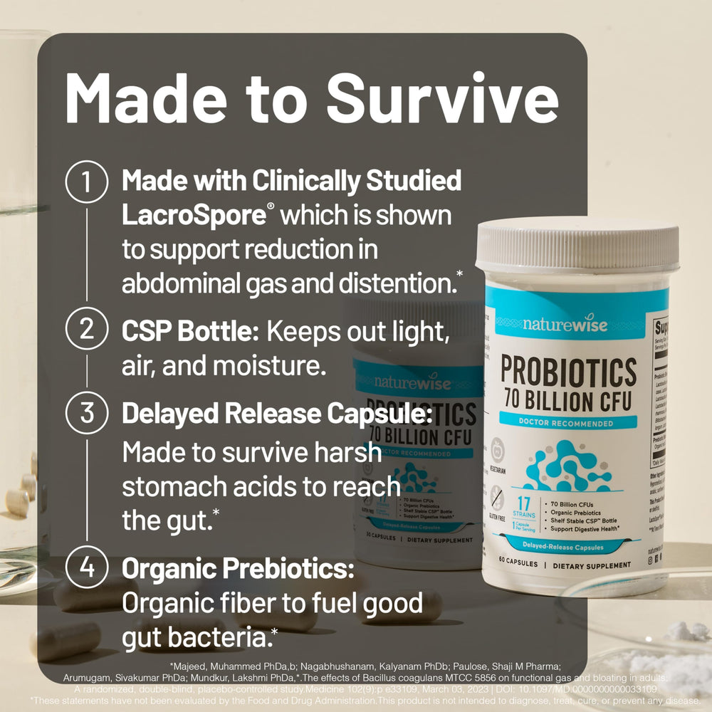 CSP shelf-stable bottle for NatureWise Probiotics