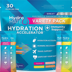 NatureWorks HydroMATE packet hero showing portable hydration on the go