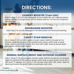 Naturgenix Sodium Percarbonate Powder color-safe brightening for laundry and home surfaces.