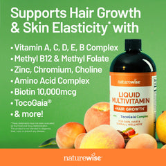 NatureWise Biotin 10000 mcg label visible for hair and nails