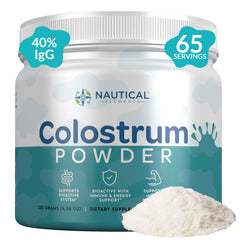 Nautical Elements Pure Colostrum Powder bottle for daily vitality.