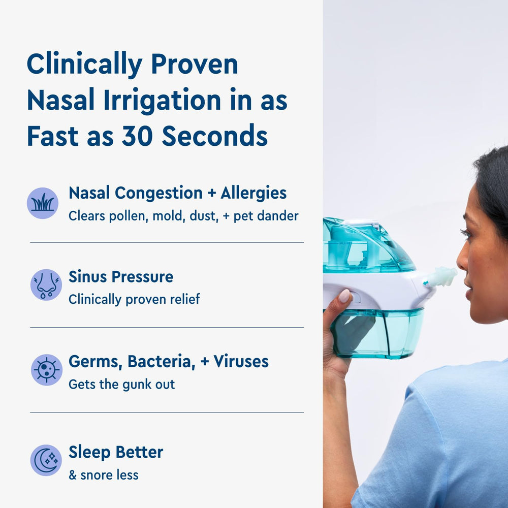 Navage soft nasal pillows for a comfortable seal