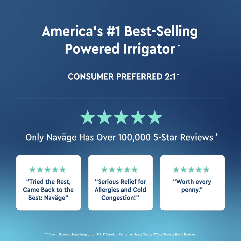 Navage one-button rinse for simple operation