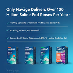 Navage usage scene showing a refreshing rinse at home