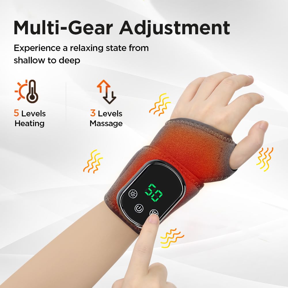 Naxir Hand Revive Massager displays 5 heat levels for personalized warmth.