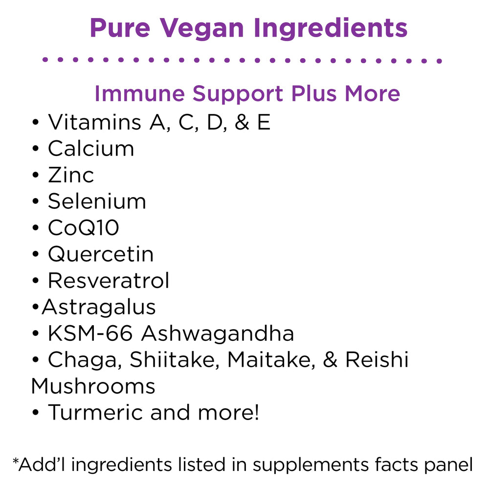 nbpure Immune+ bottle with glass suggesting easy daily routine