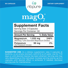 nbpure MagO7 bottle on counter near glass suggesting daily routine