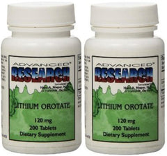 NCI Advanced Research Lithium Orotate tablets pouring from bottle; easy daily dose.