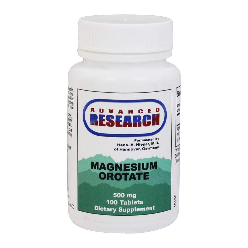 NCI Magnesium Orotate tablets close-up highlighting 500 mg for daily use.