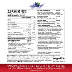 NDS Nutrition Cardio Cuts 4.0 grape gusher scoop preparing powder before cardio
