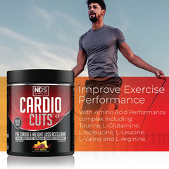 NDS Nutrition Cardio Cuts 4.0 Miami Sunrise label with ingredients highlights