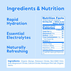 Nectar Hydration Packets mango scoop closeup for accurate mixing and flavorful hydration.
