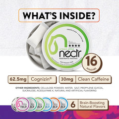 Multiple pouches ready to energize focus without sugar or nicotine