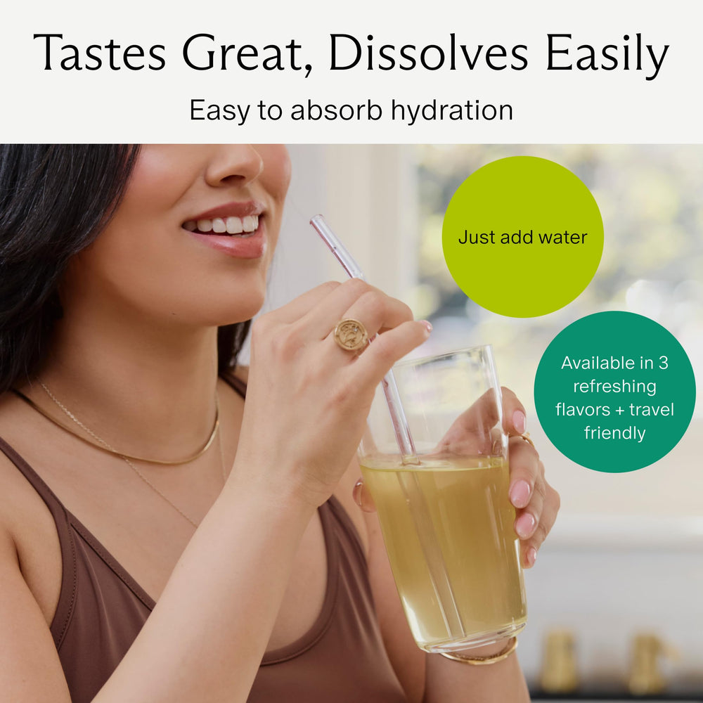 Needed Hydration lemon powder dispense close-up for easy mixing