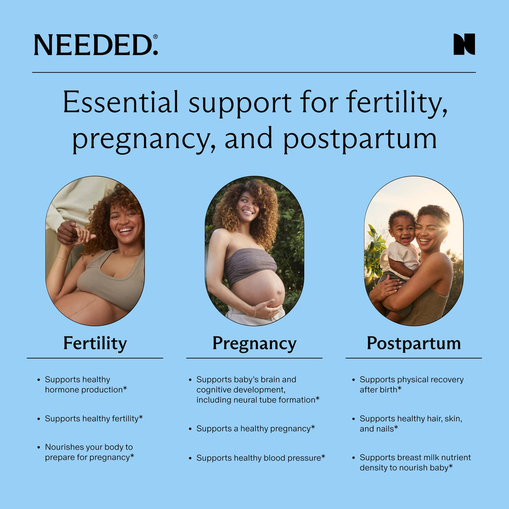 Needed Prenatal capsules in hand ready for daily use.