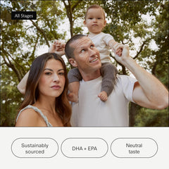 Needed Prenatal Omega-3 label confirms sustainable sourcing for responsible wellness.