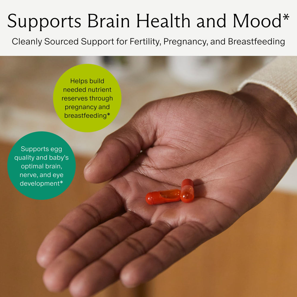 Needed Prenatal Omega-3 vegan softgels in a gelatin-free shell.