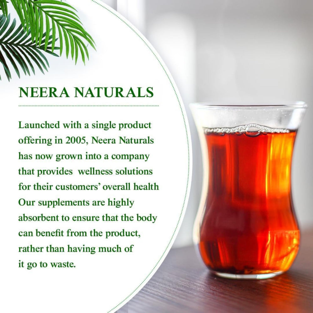 Neera Natural green can on shelf emphasizing brand and product packaging.