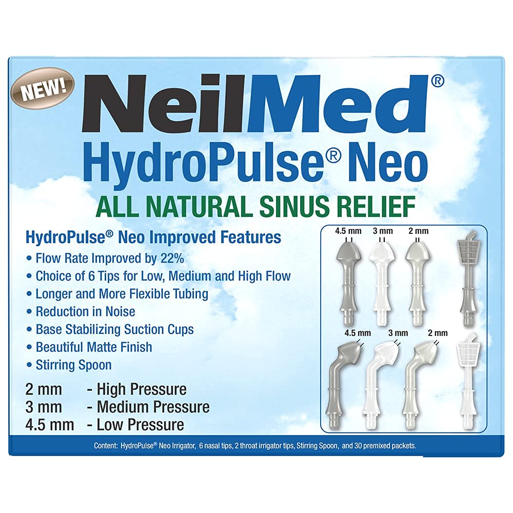 NeilMed HydroPulse Neo sinus tip high flow for deeper rinse