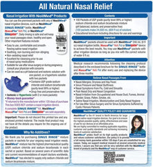 NeilMed Sinus Rinse instructional brochure explains steps for safe use.