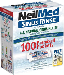 Pediatric vs regular NeilMed Sinus Rinse kit with different bottle sizes.