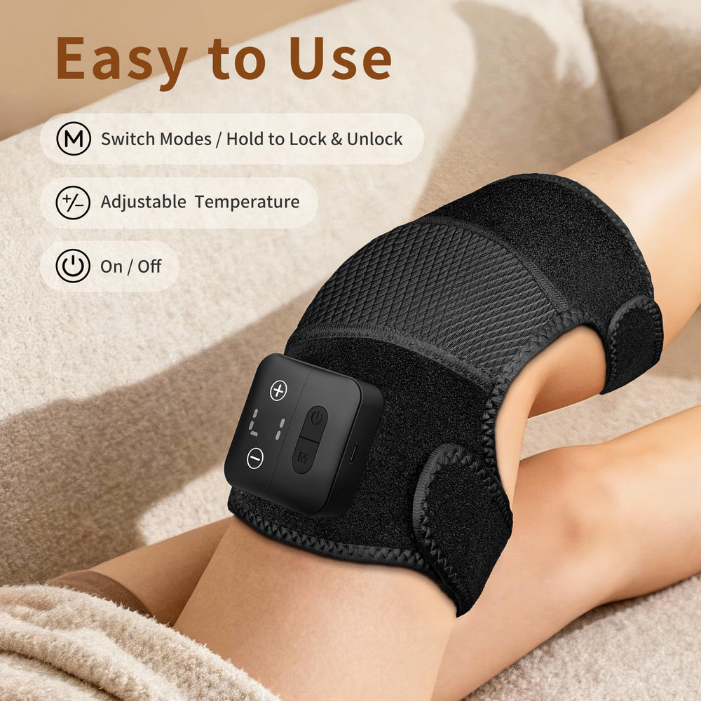 Nekteck knee massager heat control panel enables easy, customizable comfort.