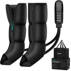 Nekteck leg massager full leg wrap demonstrates consistent compression for comfort