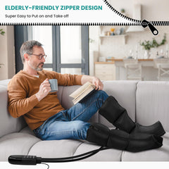 Nekteck leg massager zipper design ensures easy on/off