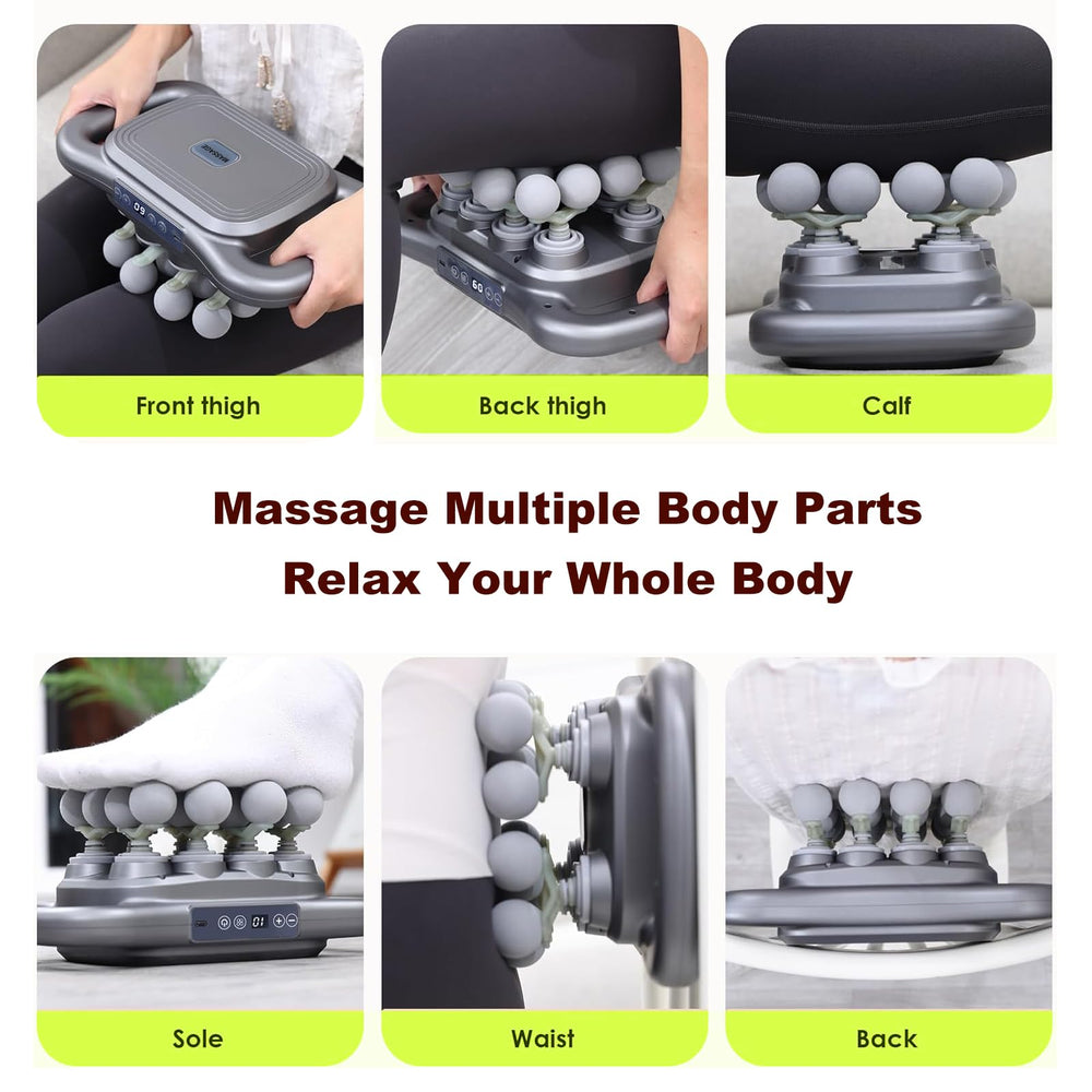 nektron 28-head massage gun set deep-tissue heads target knots and stiffness