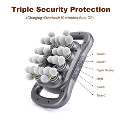 nektron 28-head massage gun set triple safety protection ensures safe usage