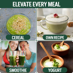 Glass with prepared mix demonstrates easy consumption as part of a routine.