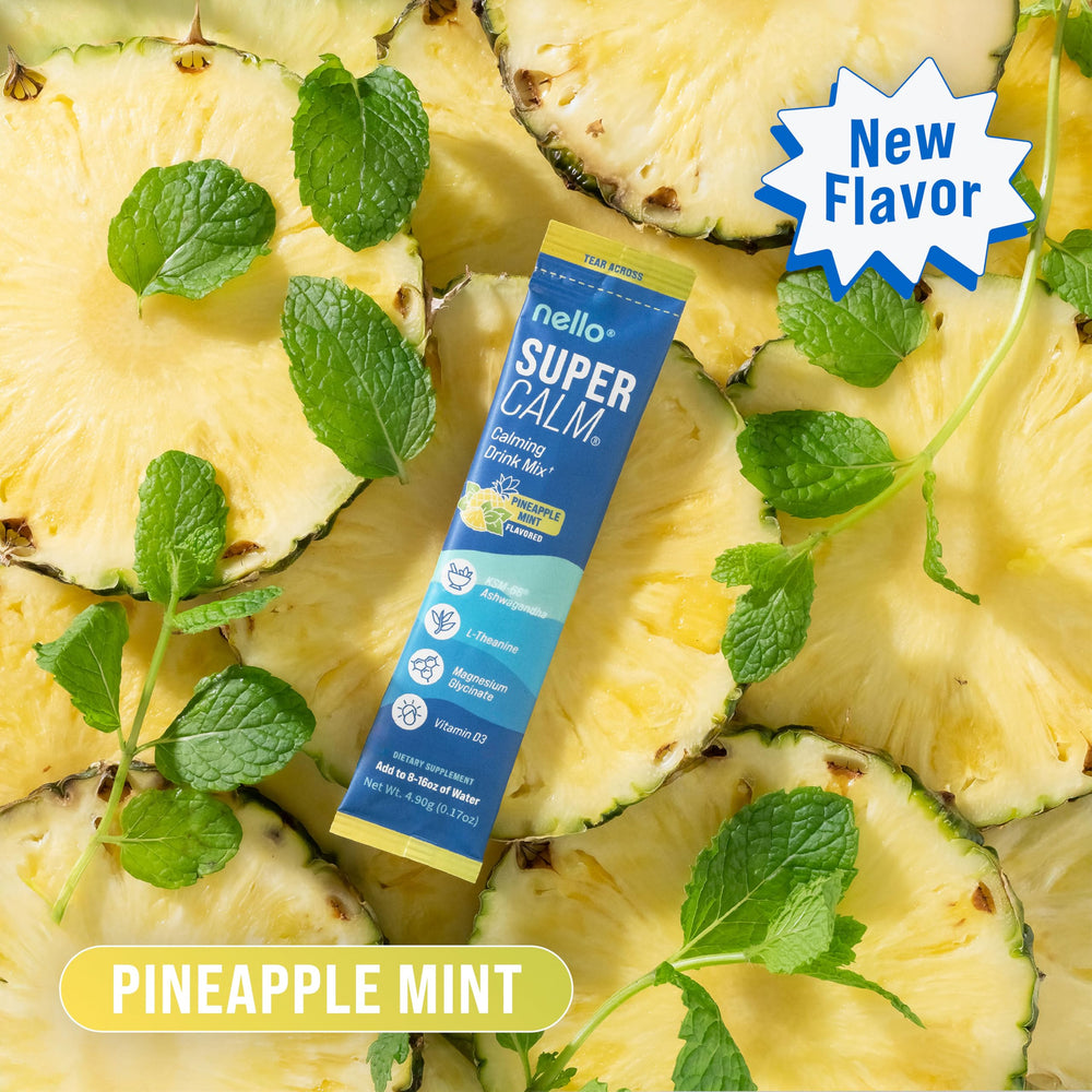 Nello Supercalm pineapple mint canister for daily calm and balanced energy.