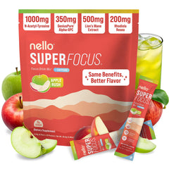 Nello Superfocus Apple Rush pack front promotes on-the-go focus.